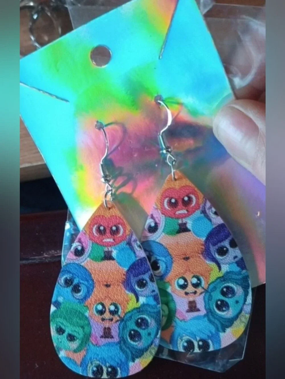 $8 Each Or Bundle 5/$20 Colorful Inside Out Inspired Teardrop Kids Earrings